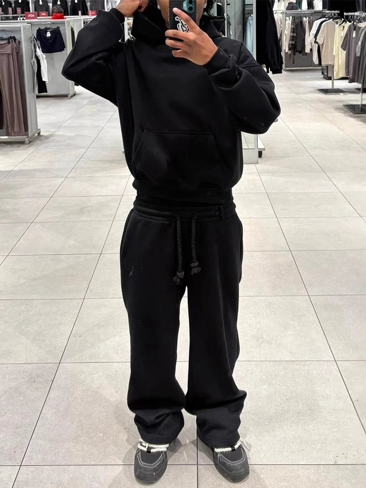 Drawstring Loose Sweat Pants