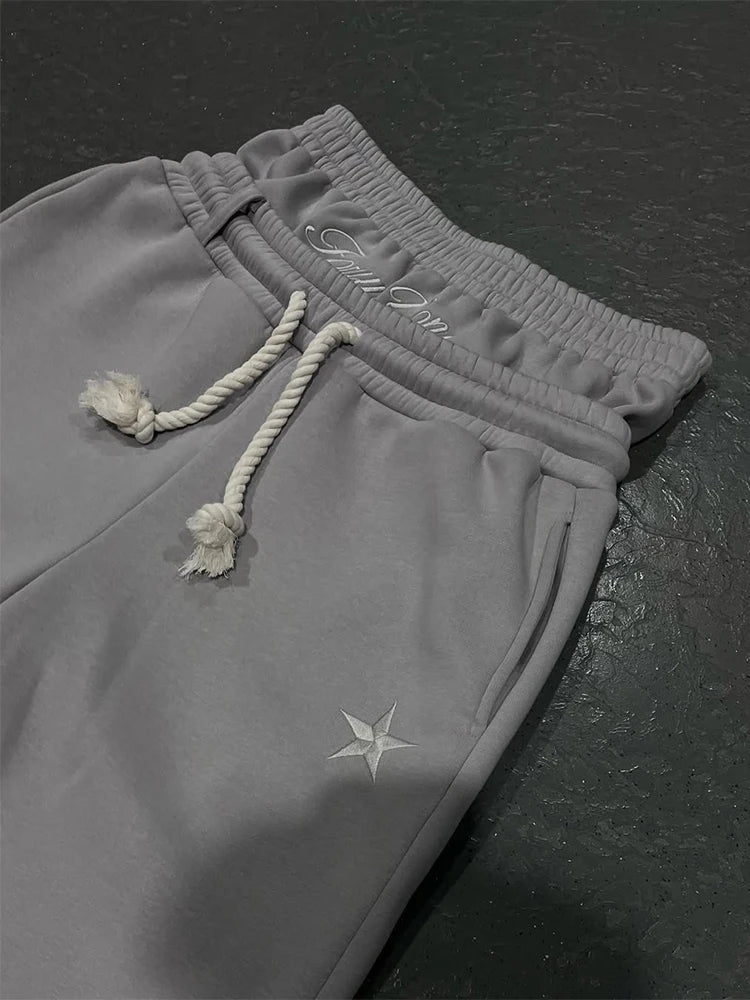 Drawstring Loose Sweat Pants