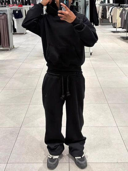 Drawstring Loose Sweat Pants