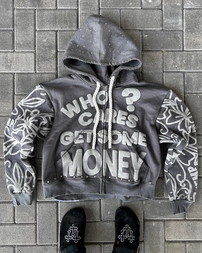 puff print hoodie
