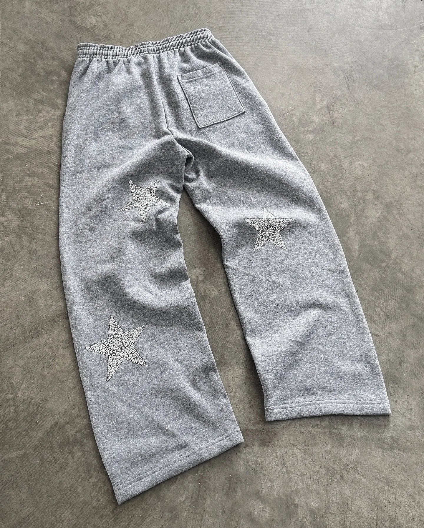 Star Heather Grey Zip Up Hoodie Tracksuit