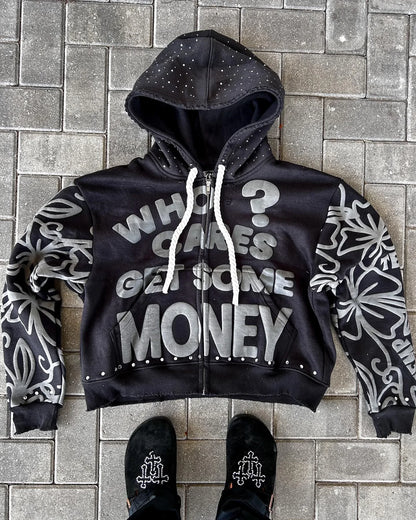 puff print hoodie