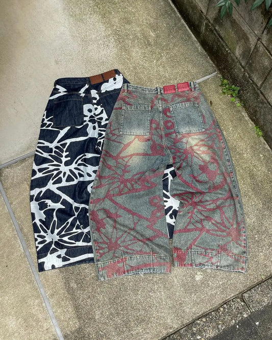 Oversized Wide Leg Denim Pants