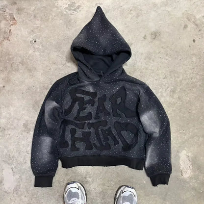 Vintage Streetwear Zip Up Hoodies