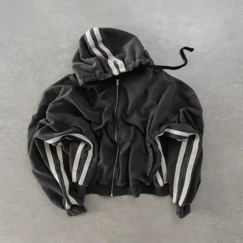 Vintage Streetwear Zip Up Hoodies