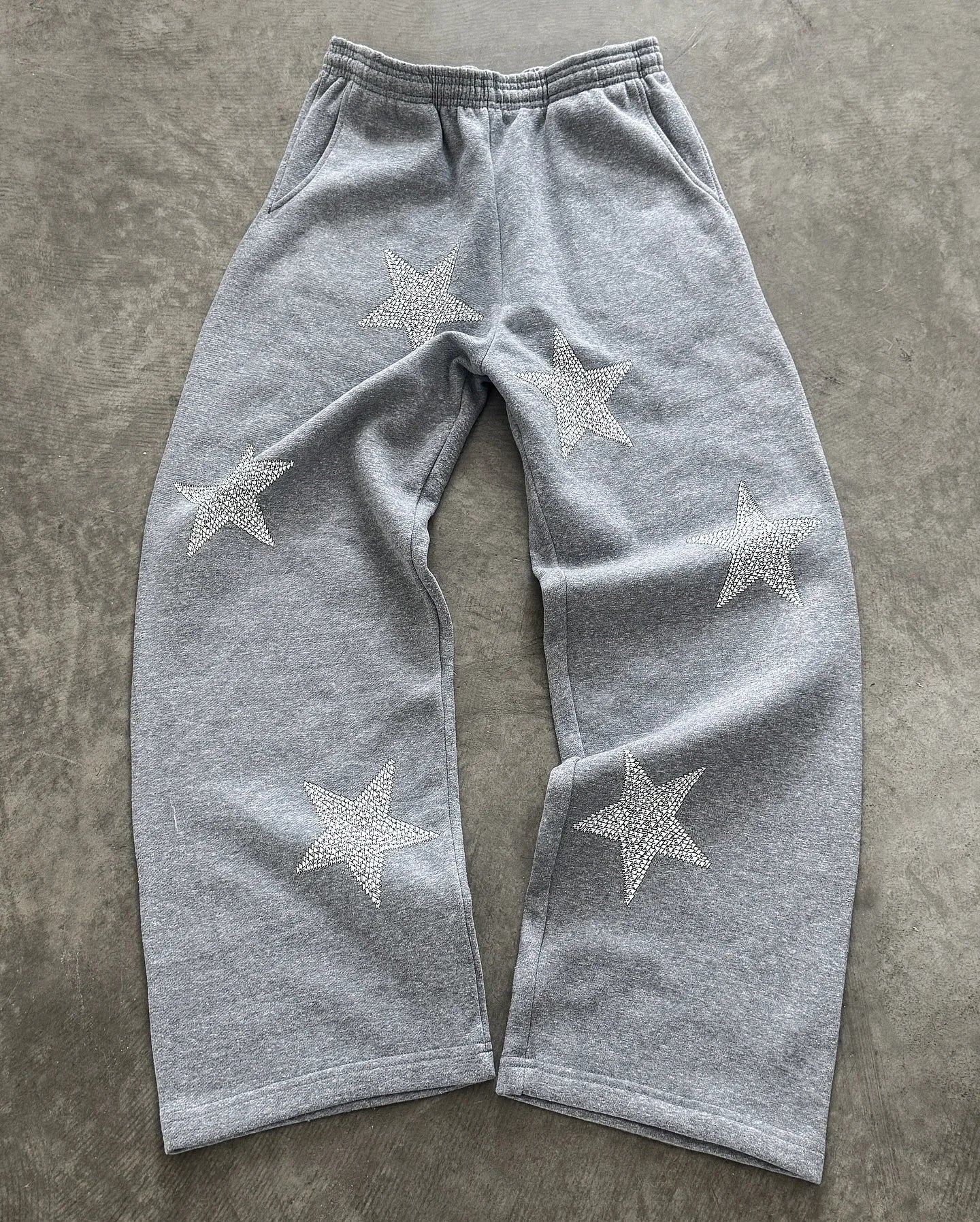 Star Heather Grey Zip Up Hoodie Tracksuit