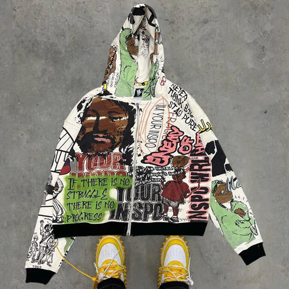 Printed Streetwear Hoodie