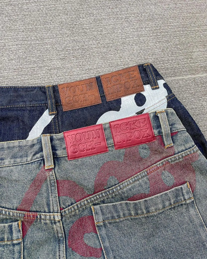 Oversized Wide Leg Denim Pants