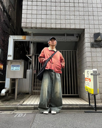 Oversized Wide Leg Denim Pants