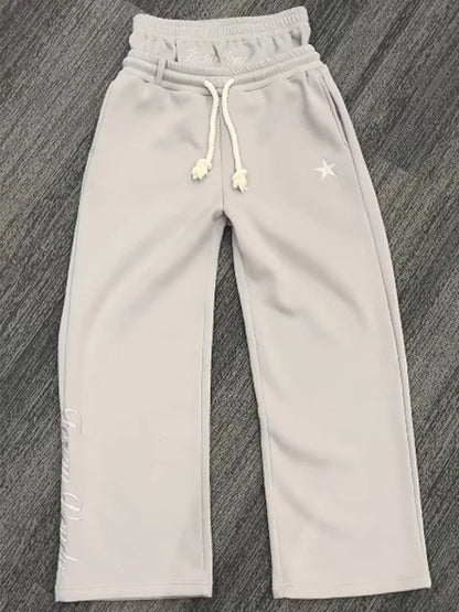 Drawstring Loose Sweat Pants