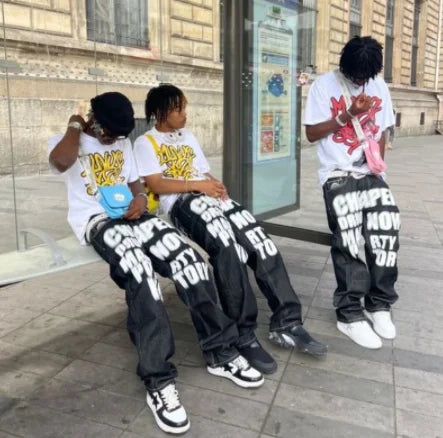 printed loose fit pants