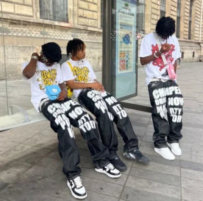 printed loose fit pants