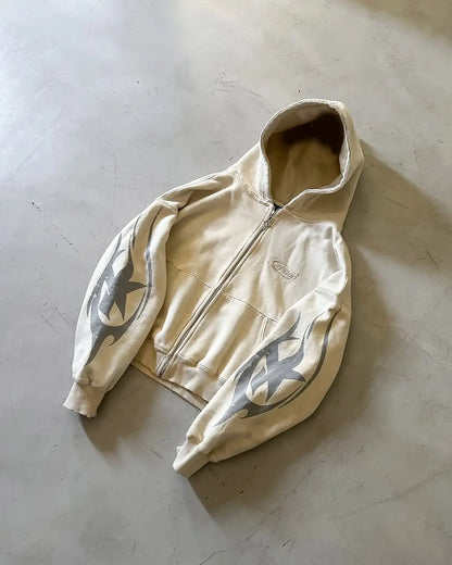 Vintage Streetwear Zip Up Hoodies