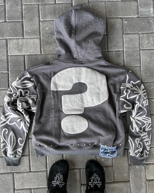 puff print hoodie
