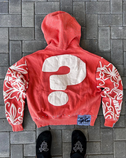 puff print hoodie